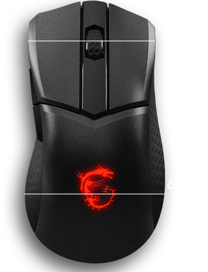 Myš MSI CLUTCH GM31 Lightweight Wireless černá
