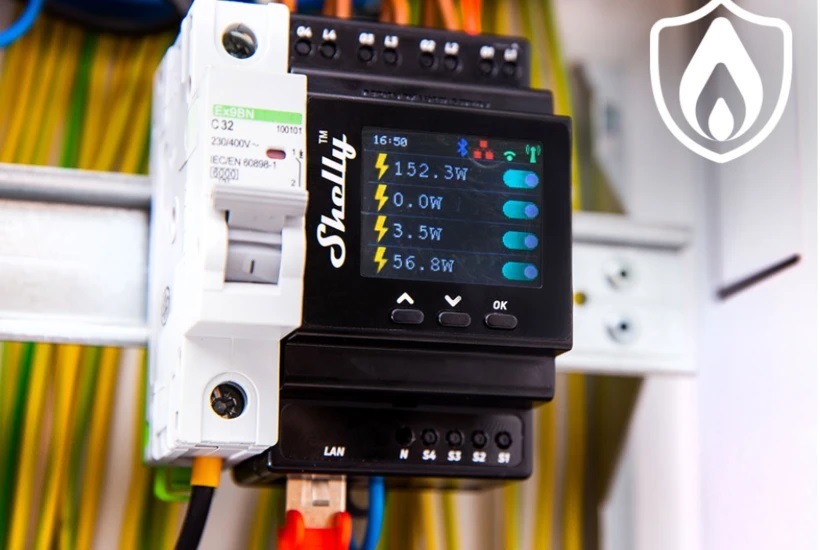 Modul Shelly Pro 2, 2x 16A na DIN lištu, Wi-Fi, LAN Shelly Pro 2