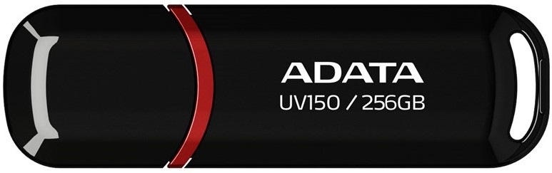 ADATA Flash Disk 256GB UV150, USB 3.1 Dash Drive (R:90/W:20 MB/s) černá