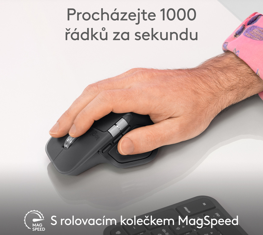 Myš Logitech MX Master 4 šedá