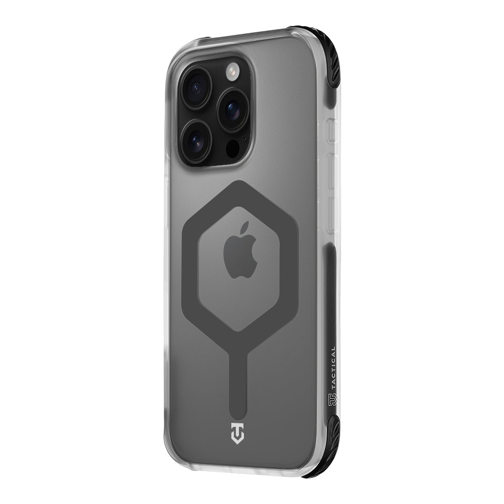 Kryt na mobil Tactical MagForce Hexagon na Apple iPhone 16 Pro - černý/průhledný