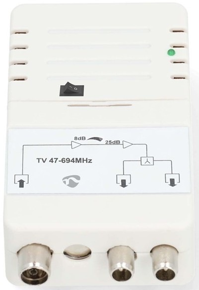 Zesilovač Nedis 25 dB, 3x IEC zesílí signál až 25 dB