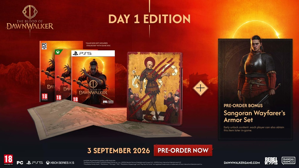 Obsah edice The Blood of Dawnwalker Launch Edition.