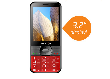 Mobilní telefon Aligator A900 Senior + nabíjecí stojánek červený Mobilní telefon Aligator A900 Senior + nabíjecí stojánek červený