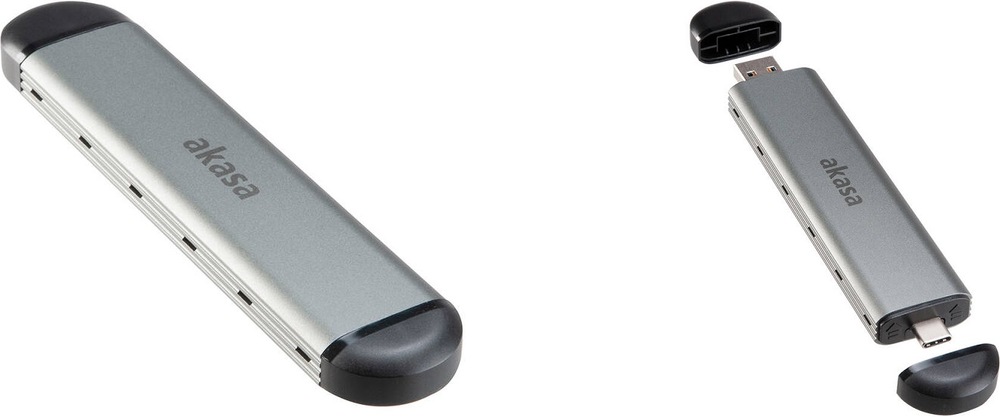 Externí rámeček akasa M.2 SATANVMe SSD to USB 3.1 Gen 2, 10Gbs (AK-ENU3M2-04)
