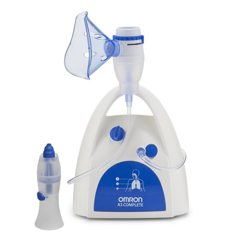 Inhalátor kompresorový OMRON A3 Complete+nosní sprcha (NE-C300-ITA) bílý