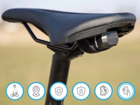 GPS lokátor Mala tracker na kolo černý Provozní režimy lokátoru Mala tracker jsou přizpůsobené pro jízdní kolo