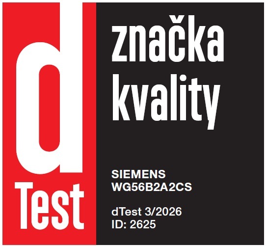 dTest známka pro pračku Siemens WG56B2A2CS