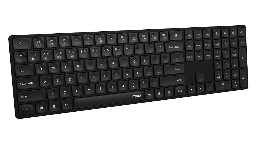 Klávesnice Rapoo E8020M multi-mode, CZ/SK layout černá Rapoo E8020M multi-mode CZ/SK