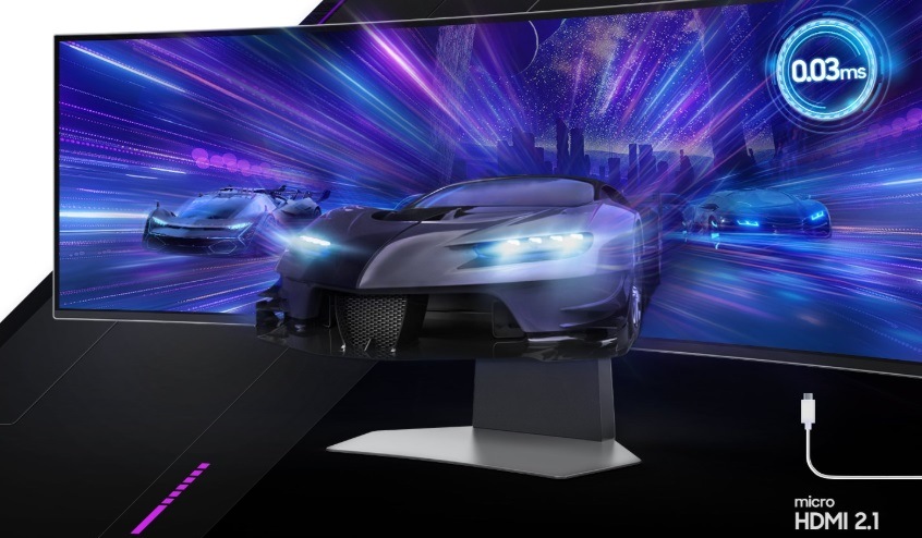 Herní monitor Samsung Odyssey OLED G9 stříbrný