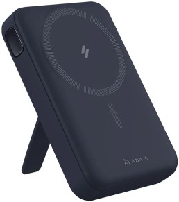 Powerbanka ADAM Elements VIONTA C2 Pro 8-in-1 10000 mAh tmavě modrá Powerbanka Adam Elements s výklopným stojánkem, pohled ze zadní strany.