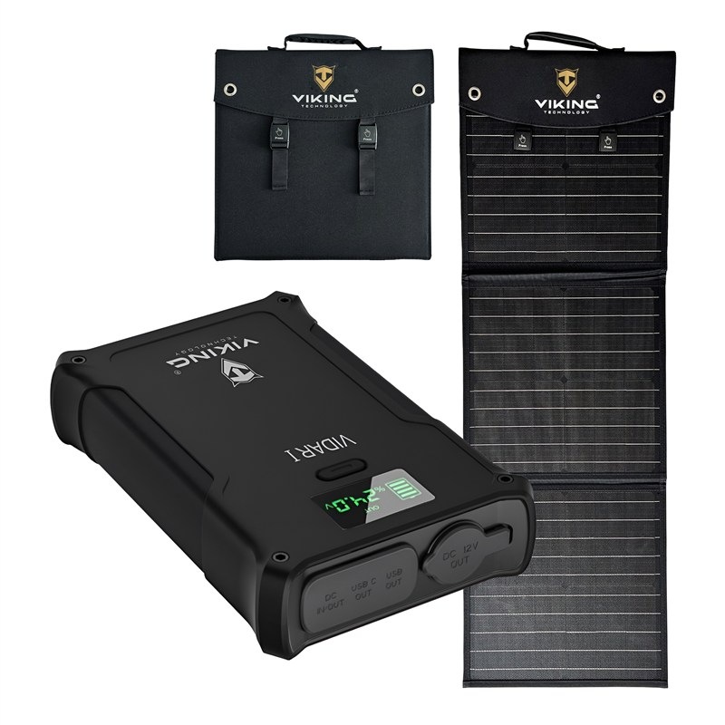 Powerbanka Viking Set VIDAR I a solární panel Viking L60 PD - černá
