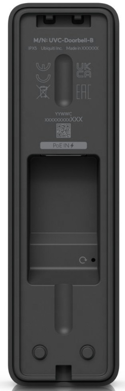 Videozvonek Ubiquiti UniFi Protect Doorbell Lite černý Zadní strana videozvonku Ubiquiti UniFi Protect Doorbell Lite s montážní částí