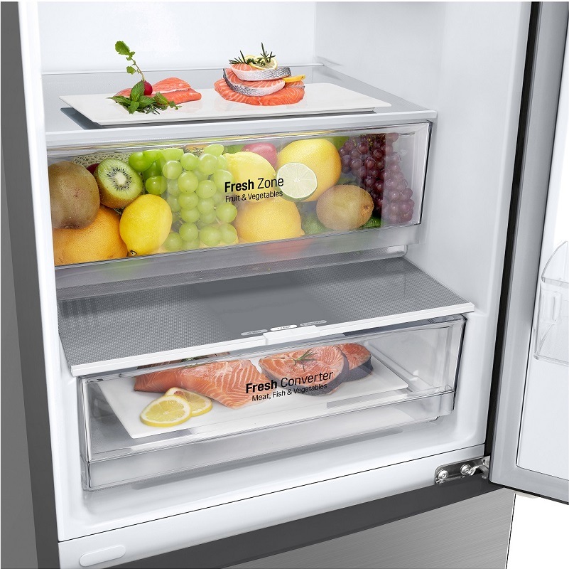 Chladnička s mrazničkou LG GBP62PZNBC stříbrná fresh_converter