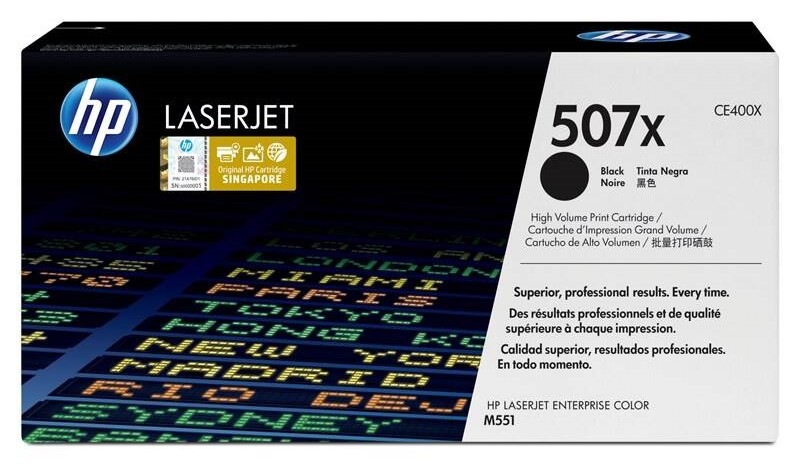 Toner HP 507X, 11 000 stran černý