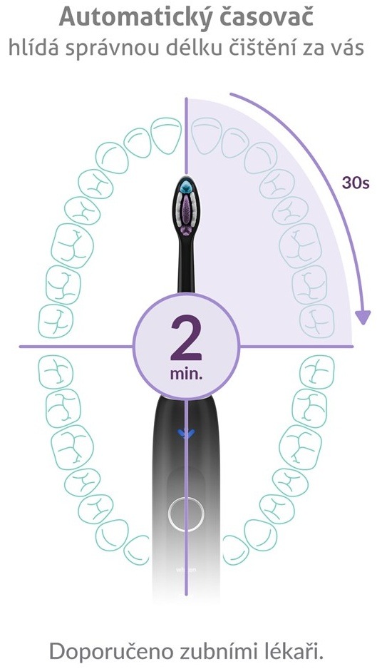 Zubní kartáček TrueLife SonicBrush Clean70 UV Black černý Zubní kartáček TrueLife SonicBrush Clean70 UV Black černý