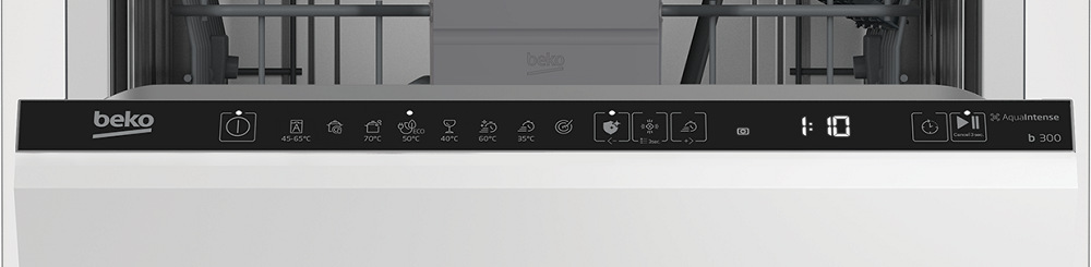 Myčka nádobí Beko Beyond BDIS38020Q Detail ovládacího panelu myčky nádobí Beko