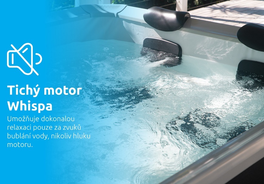 Vířivka MSpa Oslo F-OS063W Thermo 2026 černá Tichý motor u vířivky MSPA Oslo F-OS063W Thermo 2026