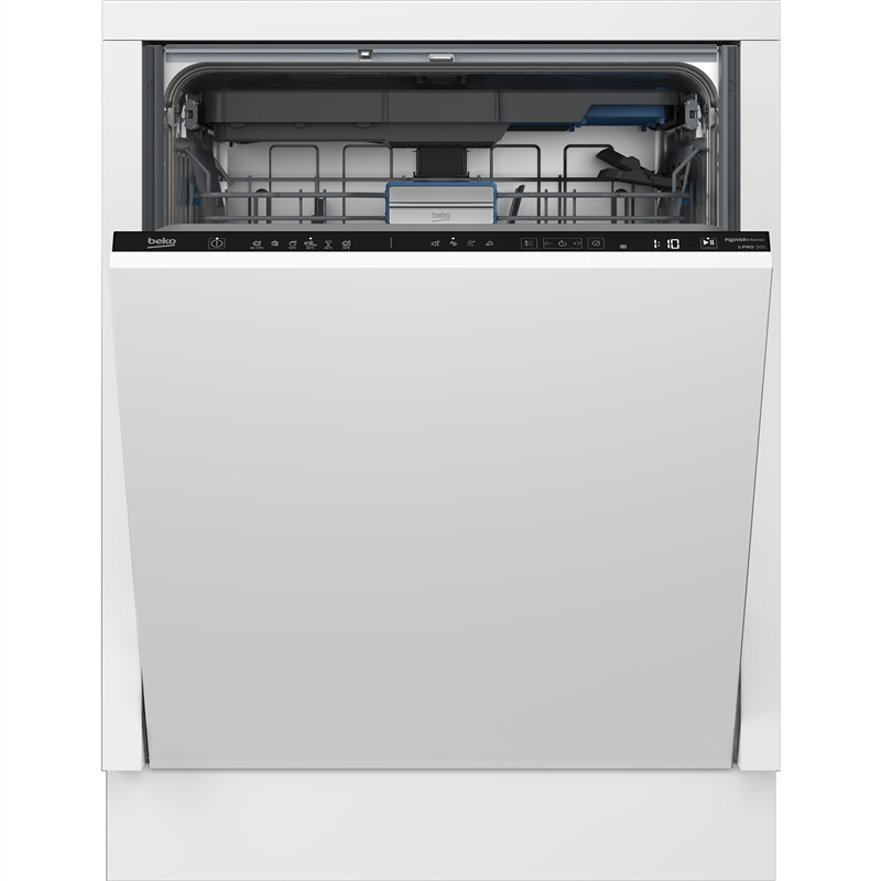 Vestavná myčka Beko BDIN36550P, bílá barva.