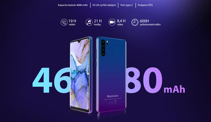 Mobilní telefon iGET BLACKVIEW GA80 Pro modrý Mobilní telefon iGET BLACKVIEW GA80 Pro modrý