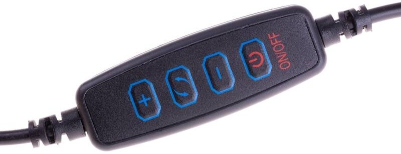 Světlo FIXED LEDRing Lite, kruhové LED svítidlo se stativem černé