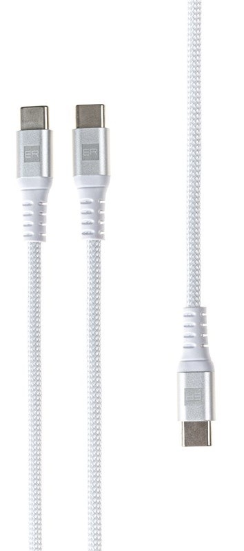 Kabel ERPOWER Intelligent Cable Extender USB-C/Dual USB-C 100W, 1,5m bílý