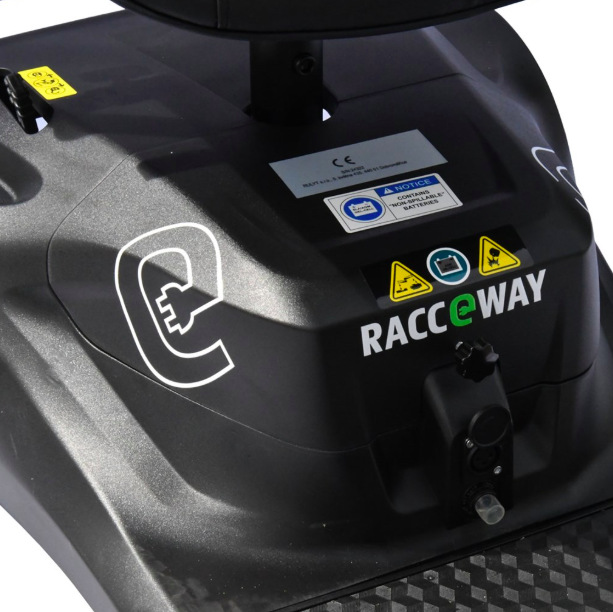 Elektrický čtyřkolový vozík RACCEWAY® SOLID, šedý