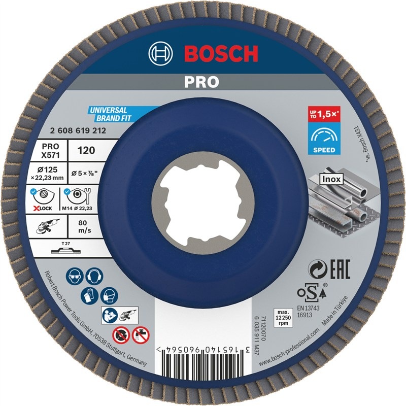 Lamelový brusný kotouč Bosch PRO, průměr 125 mm