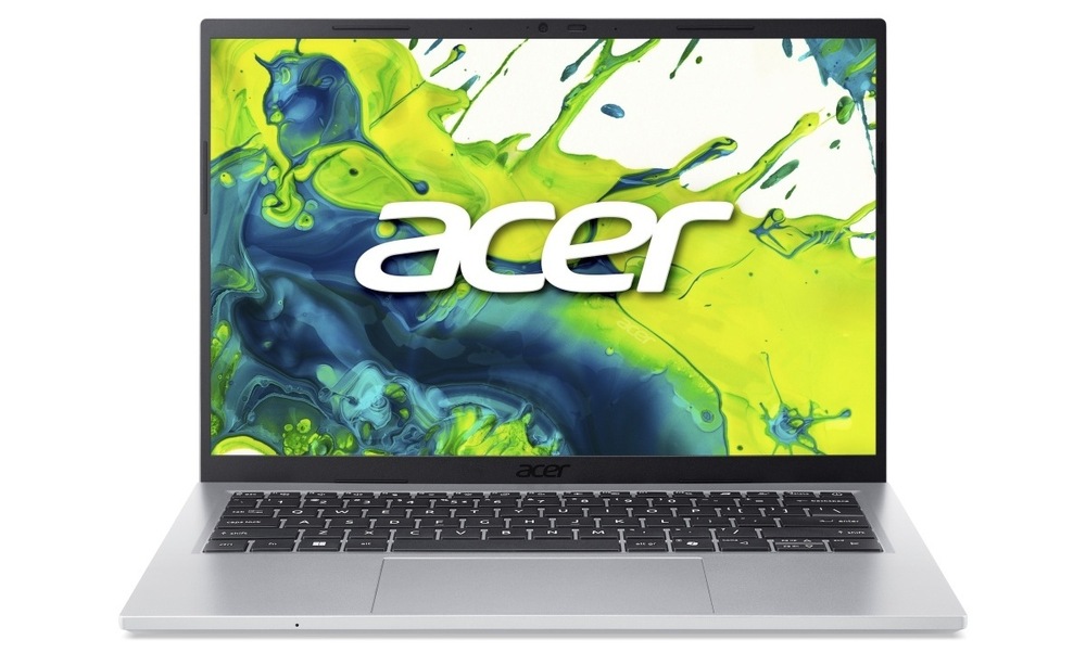 Otevřený a zapnutý notebook Acer Aspire Go 14 (AG14-72P-570S)