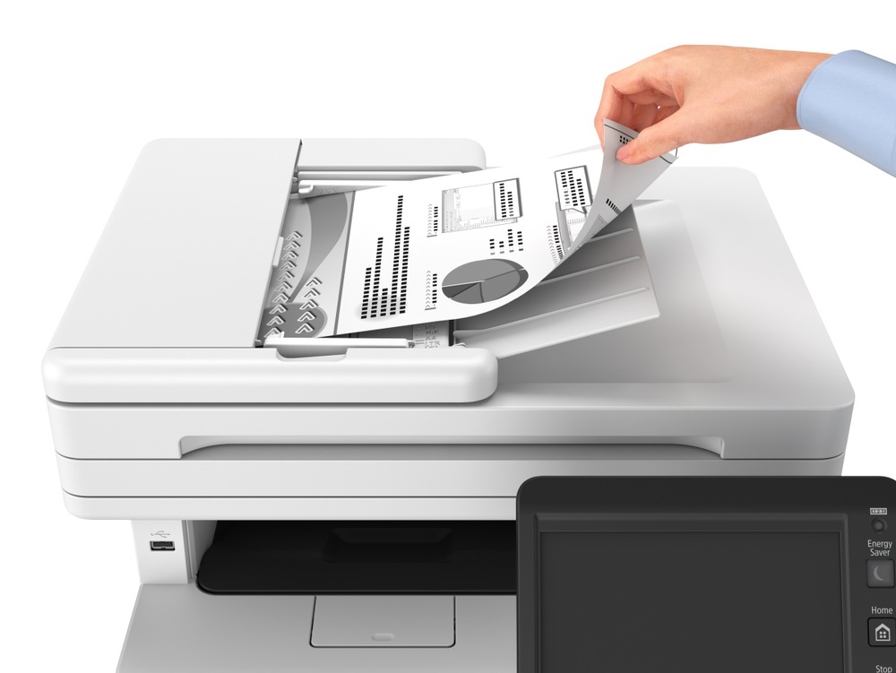 Tiskárna multifunkční Canon i-SENSYS MF563DW bílá Tiskárna Canon i-SENSYS umí pracovat opravdu rychle. Důkazem toho je jednoprůchodový oboustranný automatický podavač (ADF),