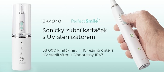 Zubní kartáček Concept Perfect Smile ZK4040 bílý Concept Perfect Smile ZK4040, bílá
