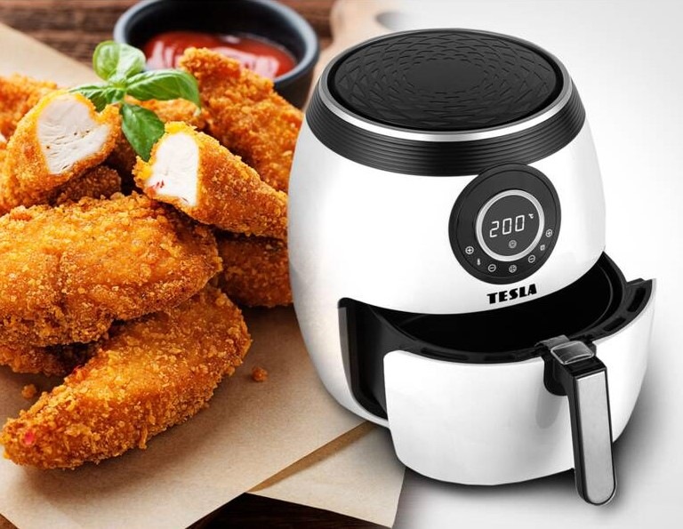 Fritéza horkovzdušná Tesla AirCook Q50 XL, bílá barva Fritéza horkovzdušná Tesla AirCook Q50 XL, bílá barva