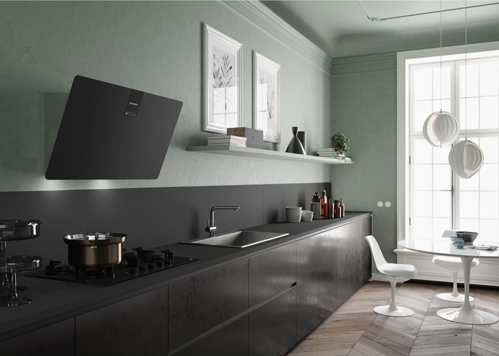 Odsavač par Faber SOFT EDGE NERO INGO A80 černý
