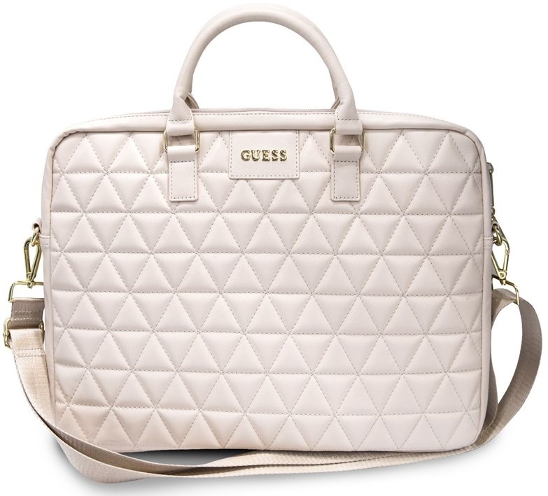 Brašna na notebook Guess Quilted 15" - růžové