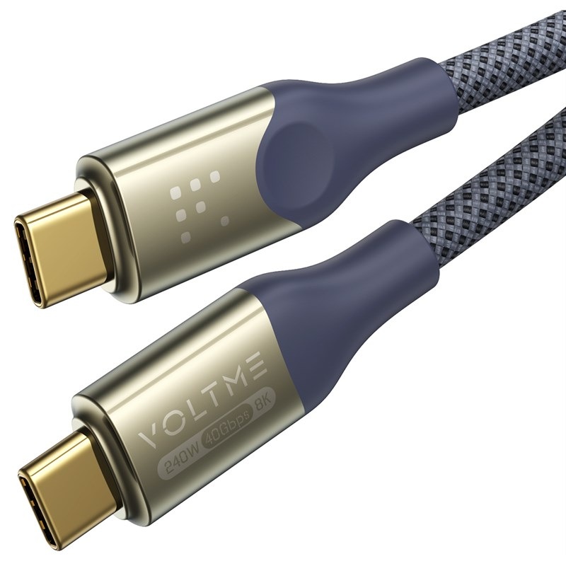 Kabel Voltme Powerlink Utron Series USB-C/USB-C, CTC 5A/240W 1,2m šedý/modrý