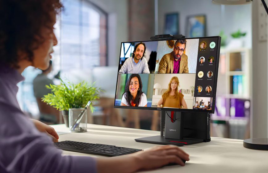 Monitor Lenovo ThinkVision T24d-40 23.8",WLED podsvícení, IPS panel, 4ms, 1500: 1, 250cd/m2, 1920 × 1080 Full HD, - černý