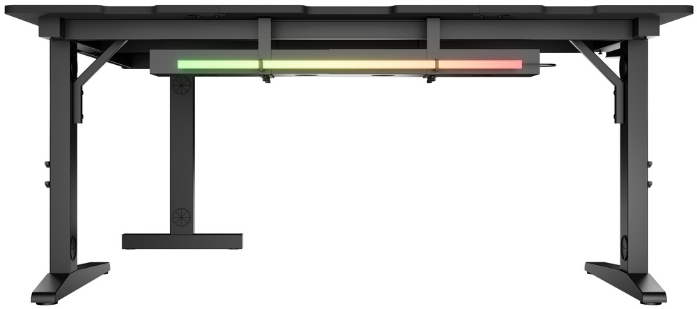 Herní stůl s RGB páskem.