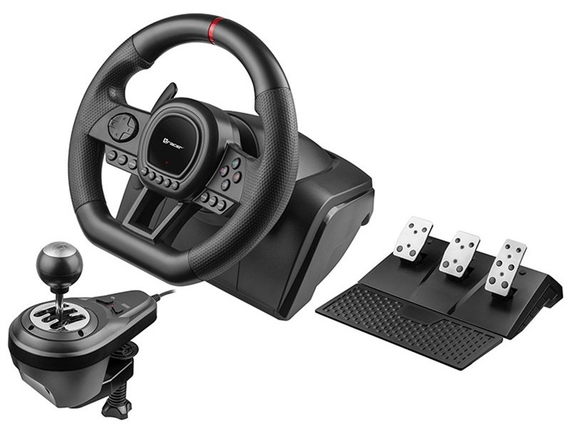 Volant Tracer SimRacer Manual Gearbox 6 in 1 - PC/PS4/PS3/Xone/X360/SWITCH černý
