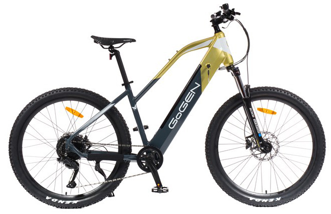 Elektrokolo pro ženy GoGEN Velora HD 720 27,5" 18" 2026, šedá, bílá a tyrkysová barva
