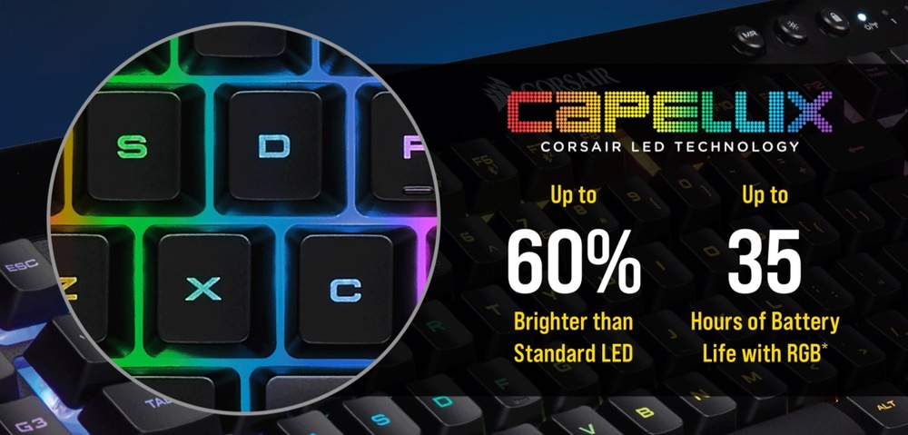 Klávesnice Corsair K57 RGB, US černá Klávesnice Corsair K57 RGB, US černá