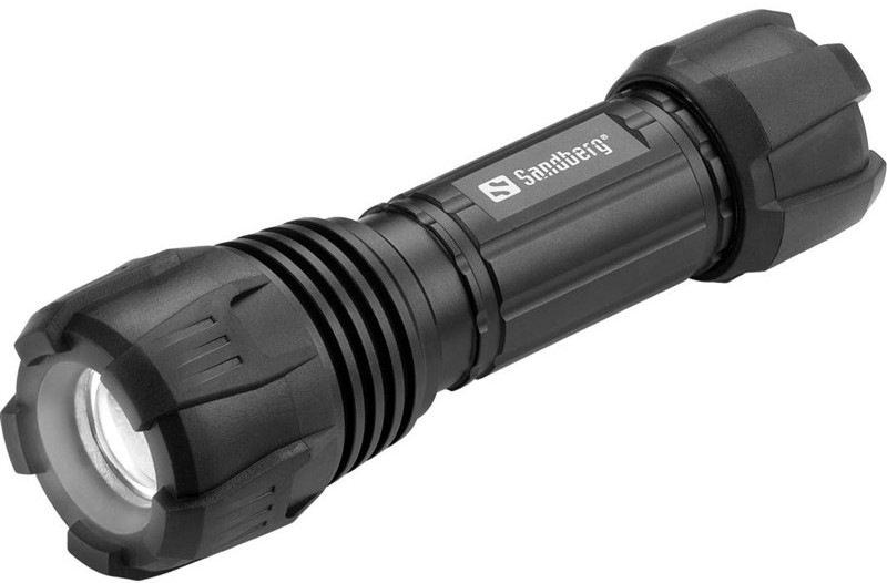 Svítilna Sandberg Survivor Torch, AAA - černá