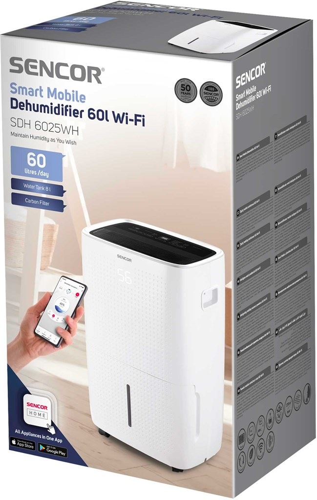 Odvlhčovač Sencor SDH 6025WH bílý Krabice odvlhčovače vzduchu Sencor SDH 6025WH