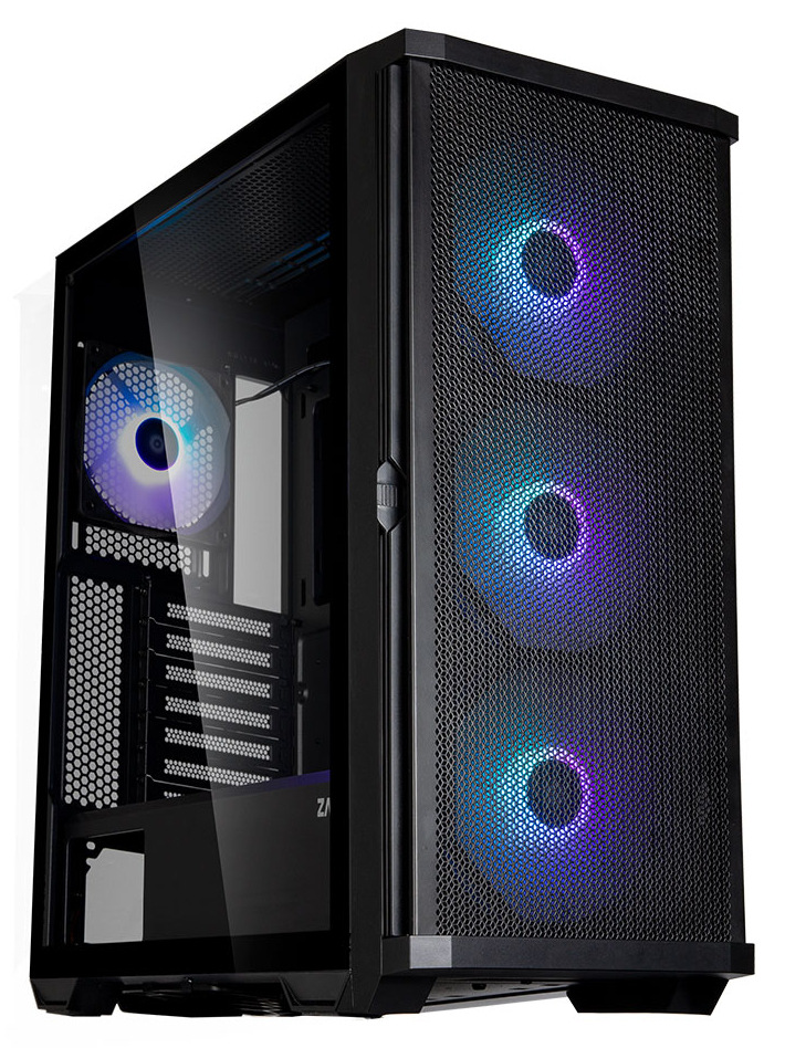 Počítačová skříň Zalman Z10 Plus s ARGB ventilátory, černá barva