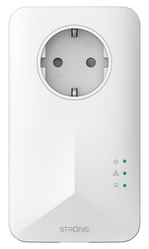 Síťový rozvod LAN po 230V Strong sada 3 adaptérů Powerline 1000 TRI EU/ 1000 Mbit/s/ 1x LAN bílý Síťový rozvod LAN po 230V Strong disponuje automatickým režimem úspory energie