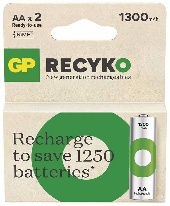 Baterie nabíjecí GP ReCyko 1300 AA (HR6), 2 ks