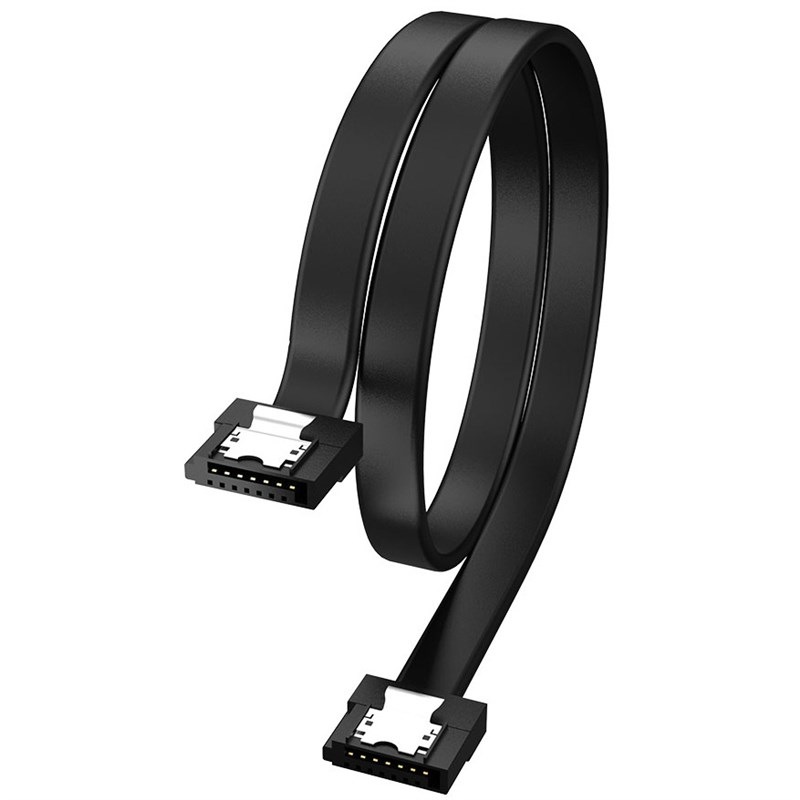 Kabel AKASA Super slim SATA  HDD/SSD 30cm černý
