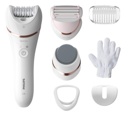 Epilátor Philips Series 8000 BRE730/10 bílý Epilátor Philips BRE730/10 Series 8000