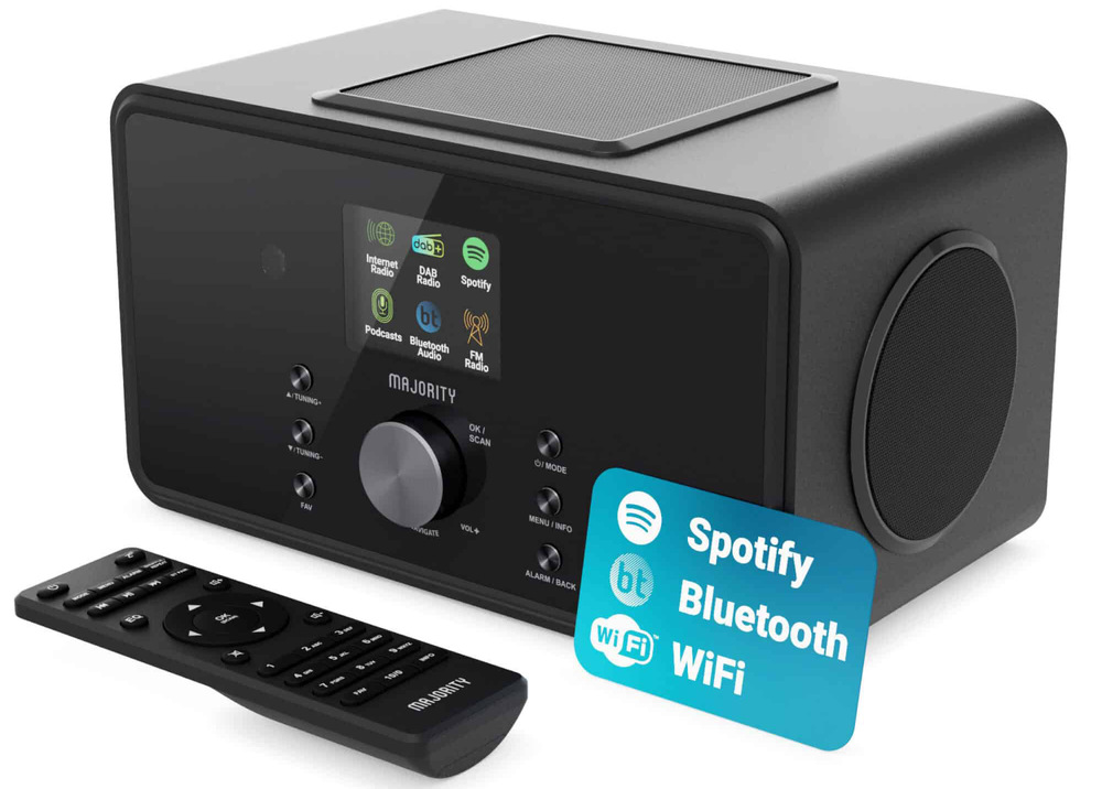 Internetový radiopřijímač s DAB+ Majority Bard černé Internetový radiopřijímač s DAB+ Majority Bard černé
