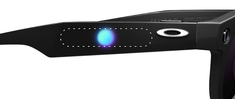 Chytré brýle Meta Oakley HSTN Prizm Polar černé Dotykové ovládání brýlí Meta Oakley HSTN
