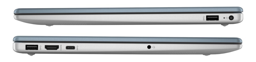 Notebook HP 15-fd1600nc z obou profilů s viditelnými porty